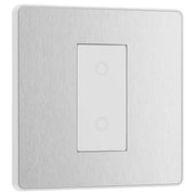 BG Electrical Evolve Brushed Steel - Single, 2 way touch, 200W, secondary