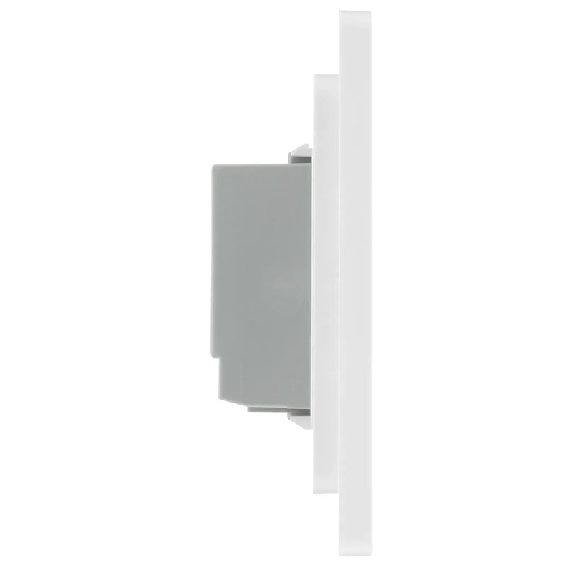 BG Electrical Evolve Brushed Steel - Single, 2 way touch, 200W, secondary