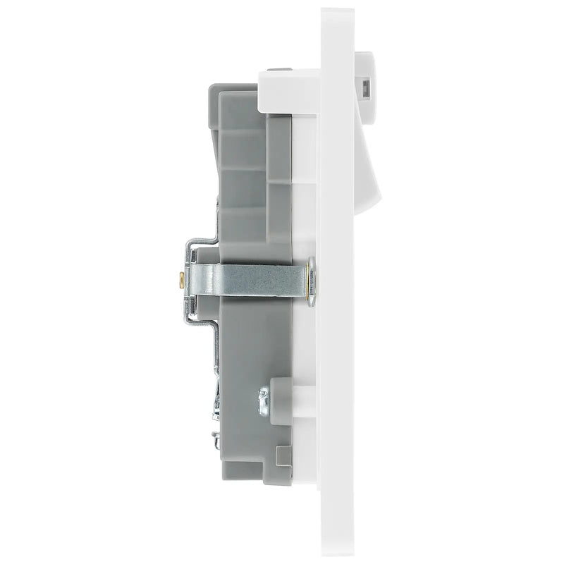 BG Electrical Evolve Brushed Steel - Double, switched, single pole, WiFi Extender + USB A