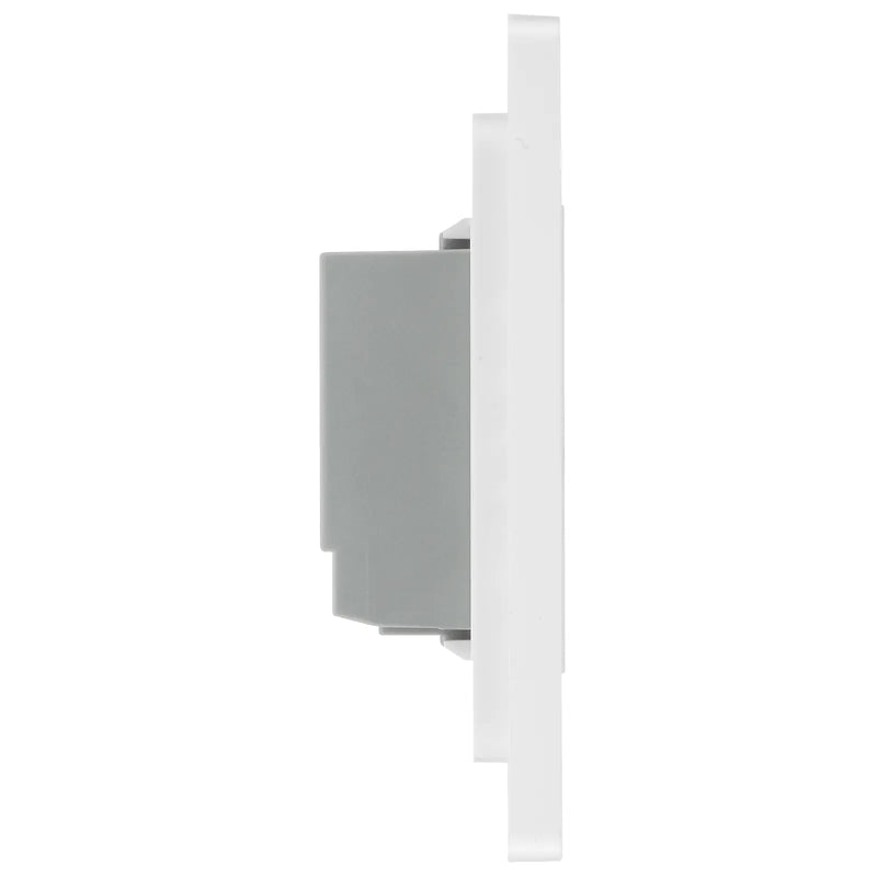 BG Electrical Evolve Brushed Steel - Double, 2 way touch, 200W, secondary