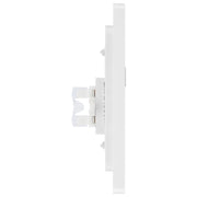 BG Electrical Evolve Brushed Steel - Single, RJ45 telephone socket