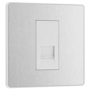 BG Electrical Evolve Brushed Steel - Single, telephone socket, master