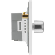 BG Electrical Evolve Brushed Steel - Triple, 2 way push 200W