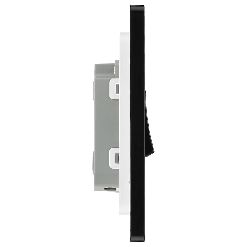 BG Electrical Evolve Matt Black - Single, 2 way switch