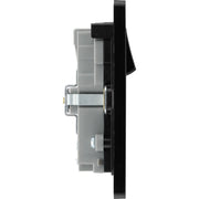 BG Electrical Evolve Matt Black - Double switched single pole, with USB A + C (45W)