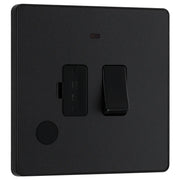 BG Electrical Evolve Matt Black - Switched and fused with indicator