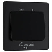 BG Electrical Evolve Matt Black - Triple pole fan isolator