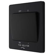 BG Electrical Evolve Matt Black - Triple pole fan isolator