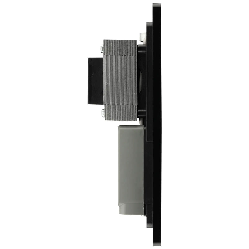 BG Electrical Evolve Matt Black - Double switched, double pole