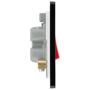 BG Electrical Evolve Matt Black - 45A, double pole, single plate, with indicator