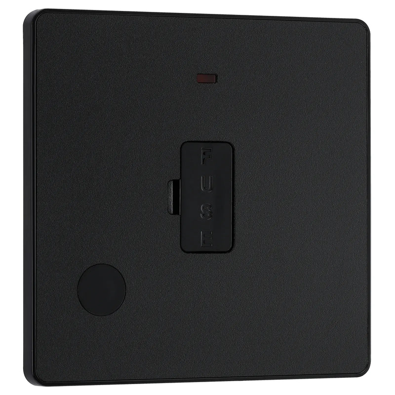 BG Electrical Evolve Matt Black - Unswitched and fused