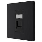 BG Electrical Evolve Matt Black - Single, RJ45 telephone socket