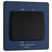 BG Electrical Evolve Matt Blue - Triple pole fan isolator