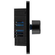 BG Electrical Evolve Matt Blue - Double, 2 way push 200W