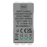 BG Electrical Grid - 2 way, Intelligent Dual Mode Dimmer (EVOLVE WHITE)