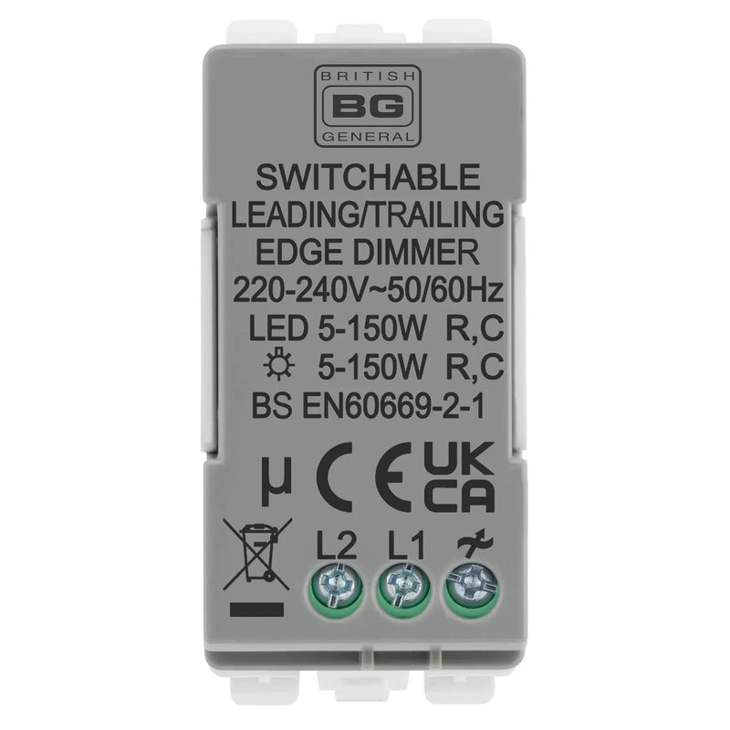 BG Electrical Grid - 2 way, Intelligent Dual Mode Dimmer (EVOLVE WHITE)