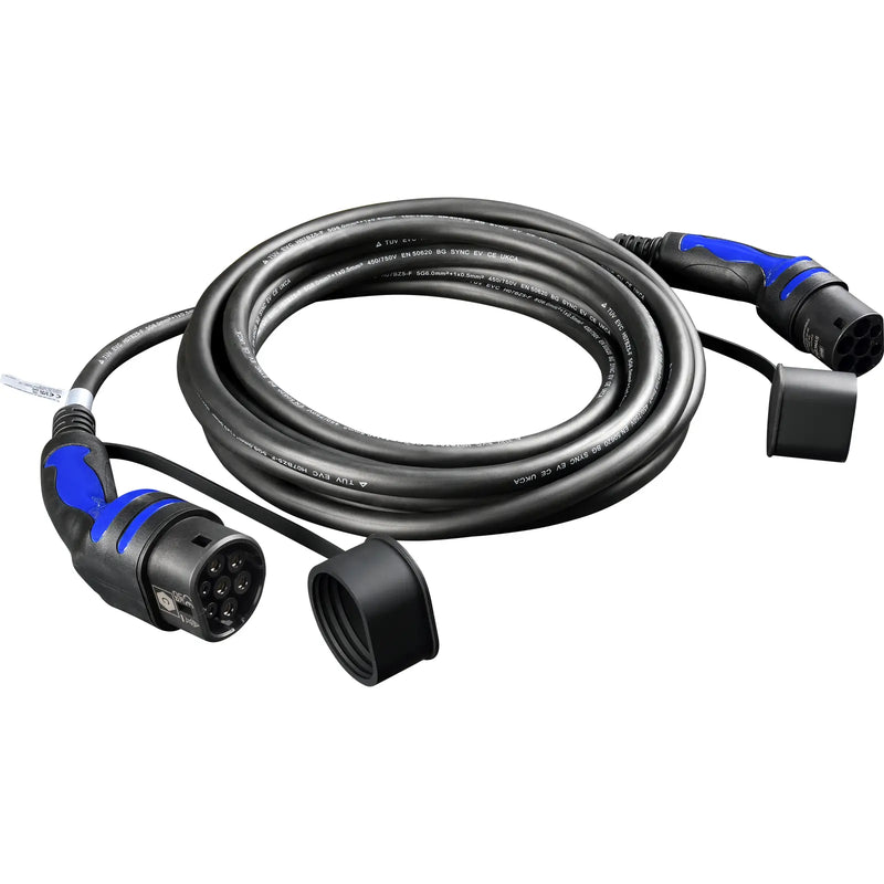 Sync Energy EV Cables - EV Charging Cable, Mode 3 Type 2, 22kW Three Phase - 8 Metres
