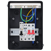 Sync Energy EV Circuit Protection - 5 Module EV Consumer Unit 100A with Main Switch, RCBO, SPD IP65 - Grey
