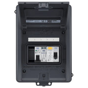 Sync Energy EV Circuit Protection - 5 Module EV Consumer Unit with 40A 30mA Type A RCD, 40A MCB, Type 2 SPD, IP65 - Grey