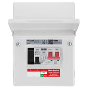 Sync Energy EV Circuit Protection - 5 Module EV Consumer Unit 100A with Main Switch, MCB SPD, IP20 - White