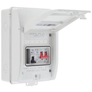 Sync Energy EV Circuit Protection - 5 Module EV Consumer Unit with 100A Main Switch, SPD, MCB, IP65 - White