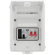 Sync Energy EV Circuit Protection - 5 Module EV Consumer Unit with 100A Main Switch, SPD, MCB, IP65 - White