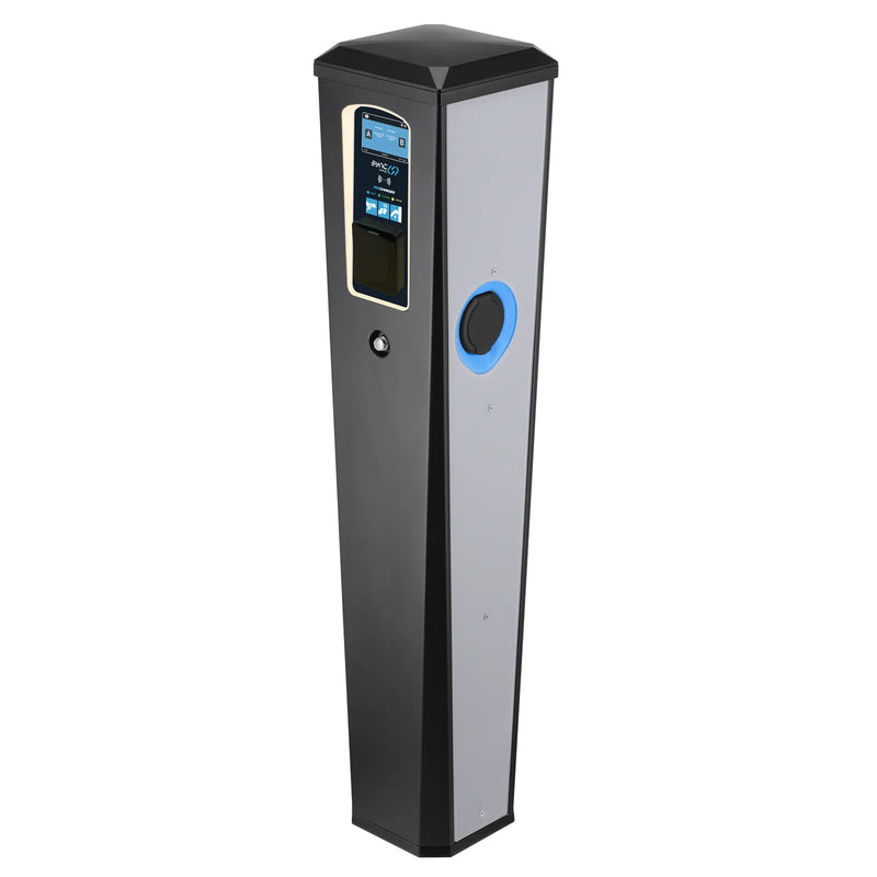 Sync Energy Pro Charger - EV Twin Bollard Pro Charger, 2 x 11kW, Three Phase - 4G, MID Meter with Pay Terminal