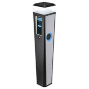 Sync Energy Pro Charger - EV Twin Bollard Pro Charger with Light 2 x 7.4kW, Single Phase - 4G, MID Meter