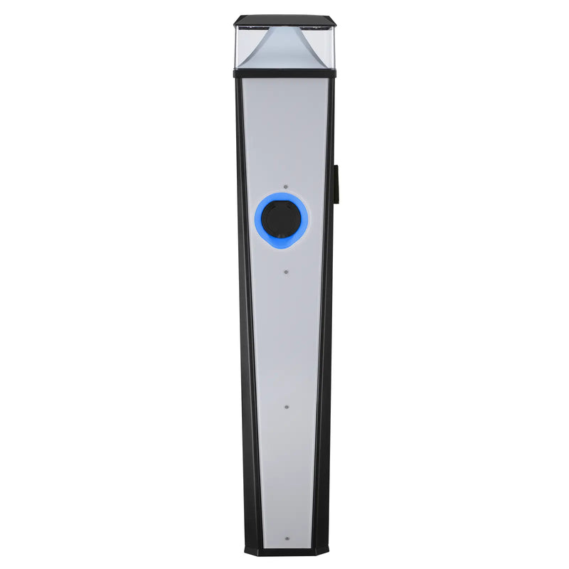 Sync Energy Pro Charger - EV Twin Bollard Pro Charger with Light 2 x 11kW, Three Phase - 4G, MID Meter with Pay Terminal