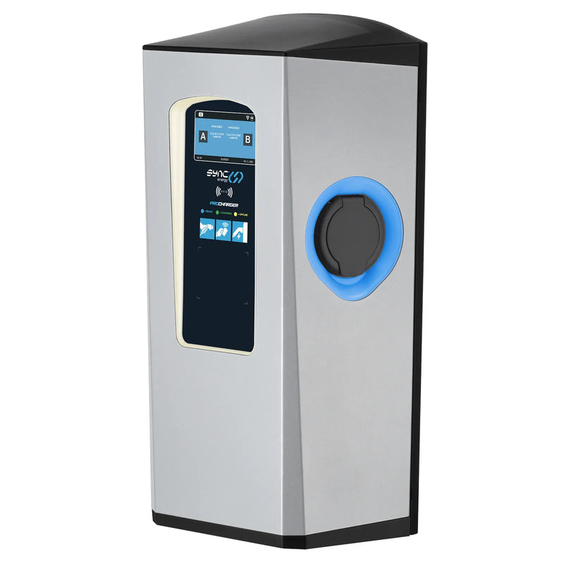 Sync Energy Pro Charger - EV Twin Wall Pro Charger, Three Phase, 2 x 11kW - 4G, MID Meter