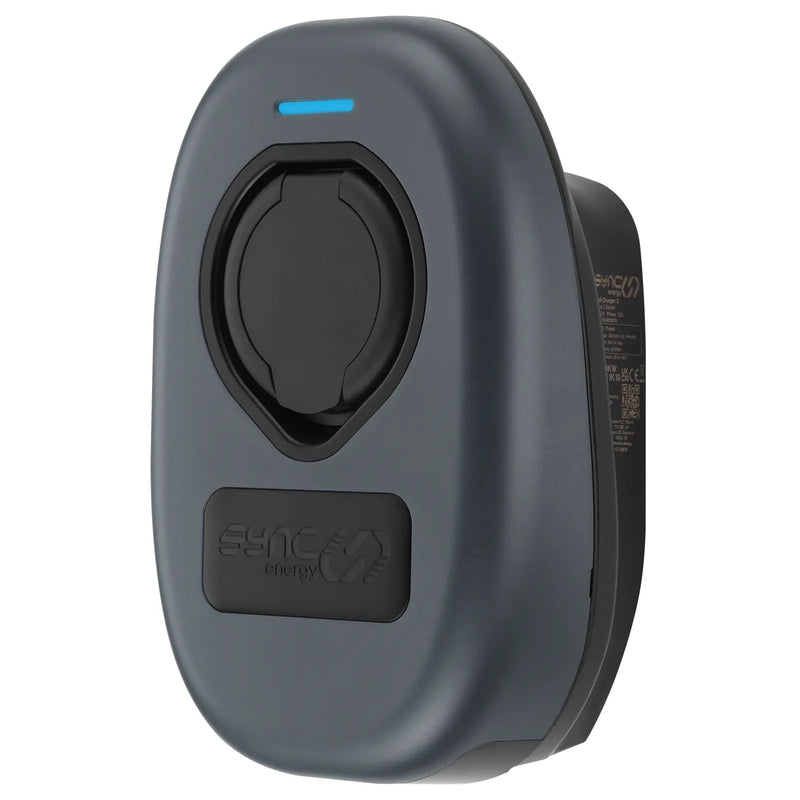 Sync Energy Wall Chargers - EV Socketed Wall Charger 2, Mode 3, 7.4kW - Wi-Fi, Ethernet