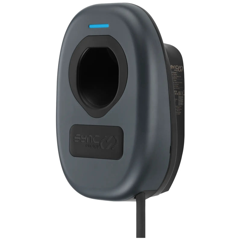Sync Energy Wall Chargers - EV Tethered Wall Charger 2, Mode 3, 7.4kW - Wi-Fi, Ethernet