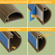 D-Line Trunking - 16x8mm Oak-Effect 2m Self Adhesive Length