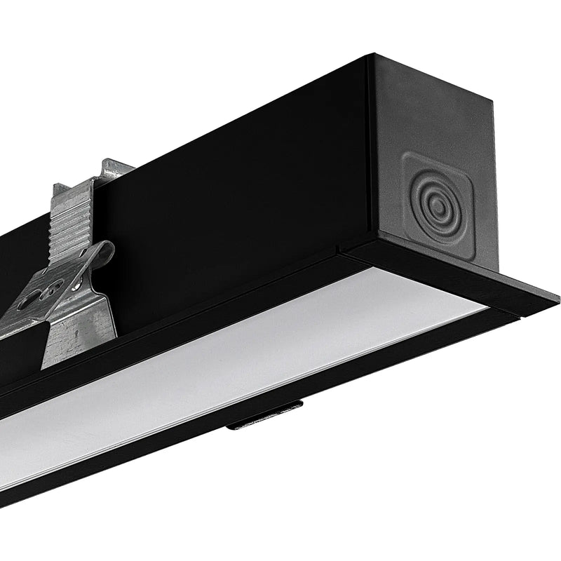 Luceco Contour Recessed - Contour 602mm recessed module 600lumens with fixed output driver finished in black
