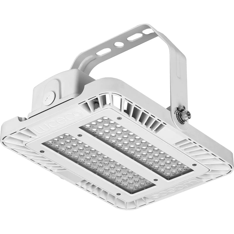 Luceco Ceres white RAL 9016 IP65 highbay 285mm 11000lm 75w dim + em 90-degree