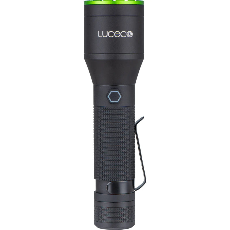 Luceco Hand Torch - Multi Focus LED Hand Torch, USB-C Rechargeable, Inspection Light, 3 Lighting Modes, IP44, 9W, 1000lm, 6500K
