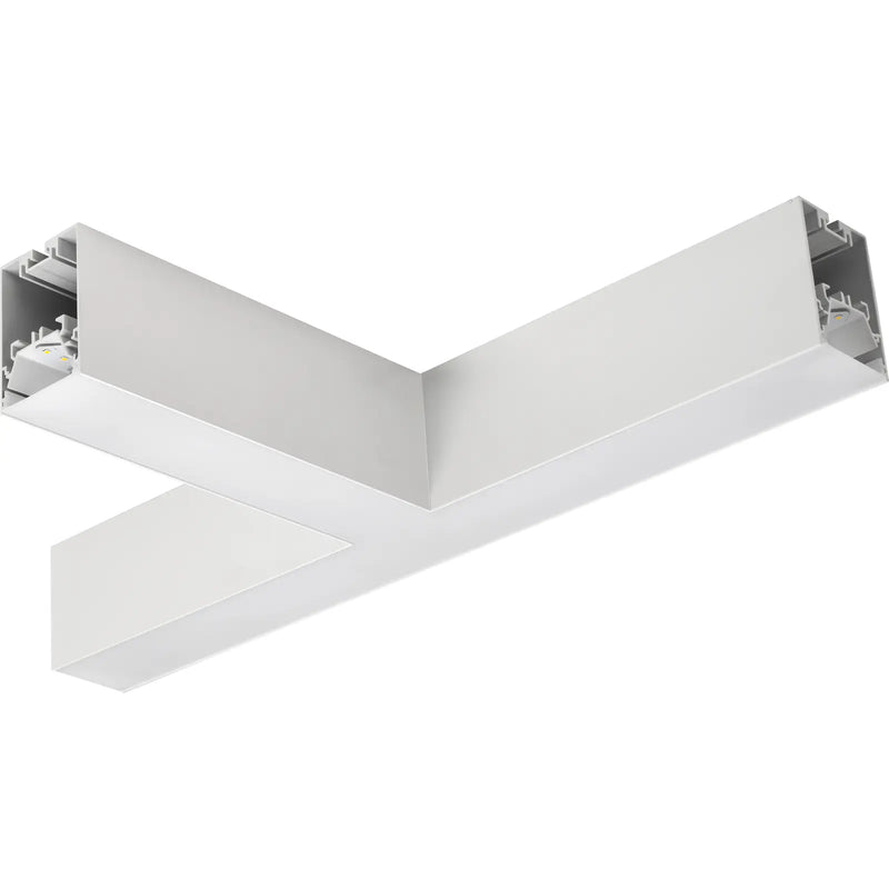 Luceco Contour Suspended - Contour 568mm suspended T connector module 1800lumens with fixed output driver finished in white
