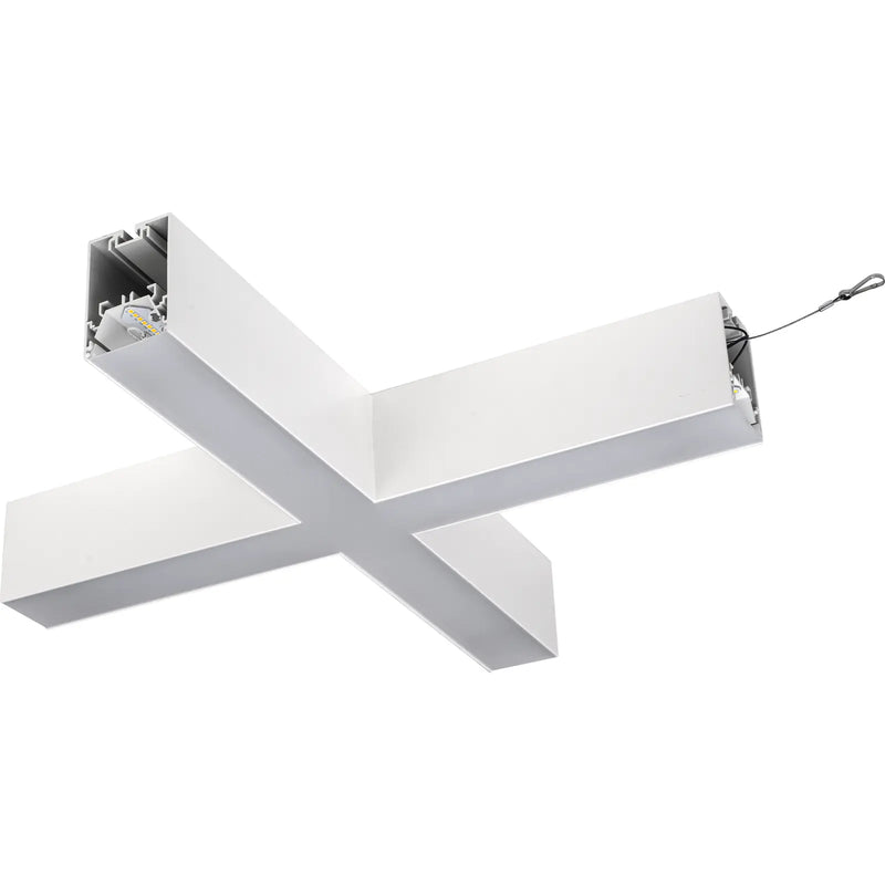 Luceco Contour Suspended - Contour 568mm suspended X connector module 2400lumens with fixed output driver finished in white