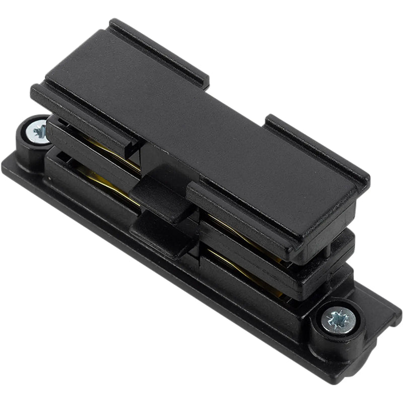 Luceco 3 Circuit Track - Track Straight Connector Black