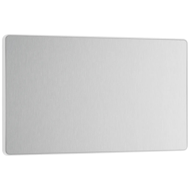 BG Electrical Evolve Brushed Steel - Double, blank plate