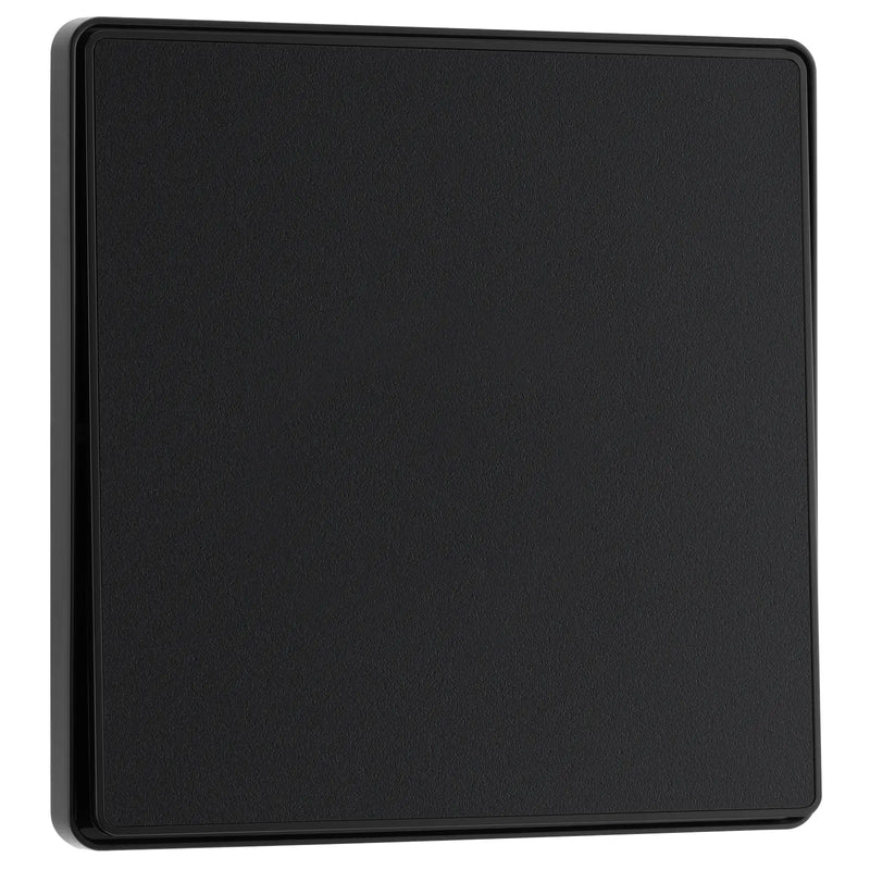 BG Electrical Evolve Matt Black - Single, 2 way switch, edge rocker