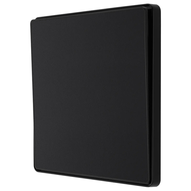 BG Electrical Evolve Matt Black - Single, 2 way switch, edge rocker