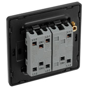 BG Electrical Evolve Matt Black - Triple, 2 way switch, edge rocker