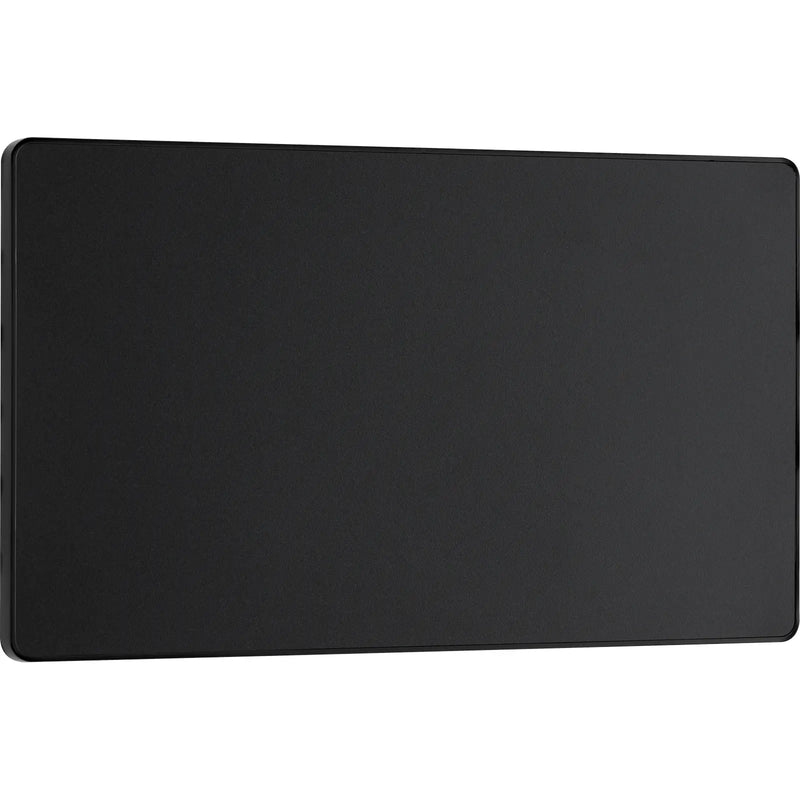 BG Electrical Evolve Matt Black - Double, blank plate