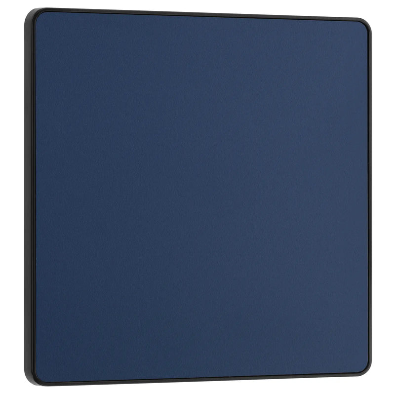 BG Electrical Evolve Matt Blue - Single, blank plate