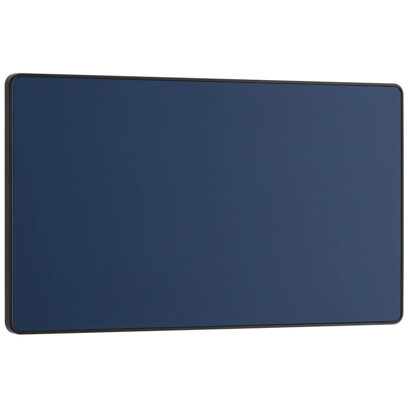 BG Electrical Evolve Matt Blue - Double, blank plate