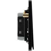 BG Electrical Evolve Matt Grey - Single, 2 way switch, edge rocker