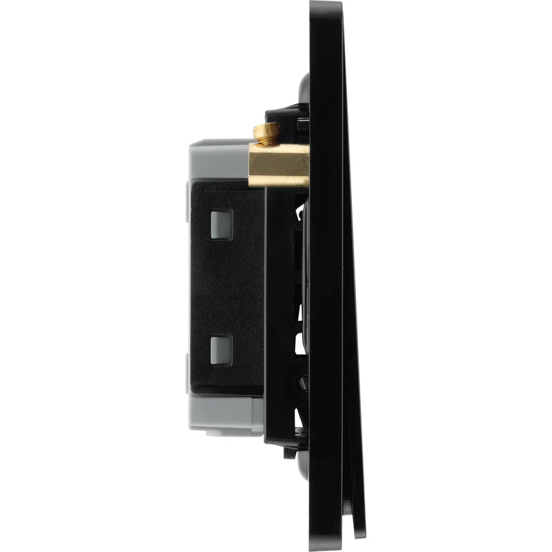 BG Electrical Evolve Matt Grey - Single, 2 way switch, edge rocker