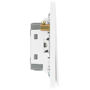 BG Electrical Evolve Pearlescent White - Double, 2 way switch, edge rocker