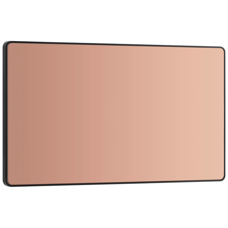 BG Electrical Evolve Polished Copper - Double, blank plate